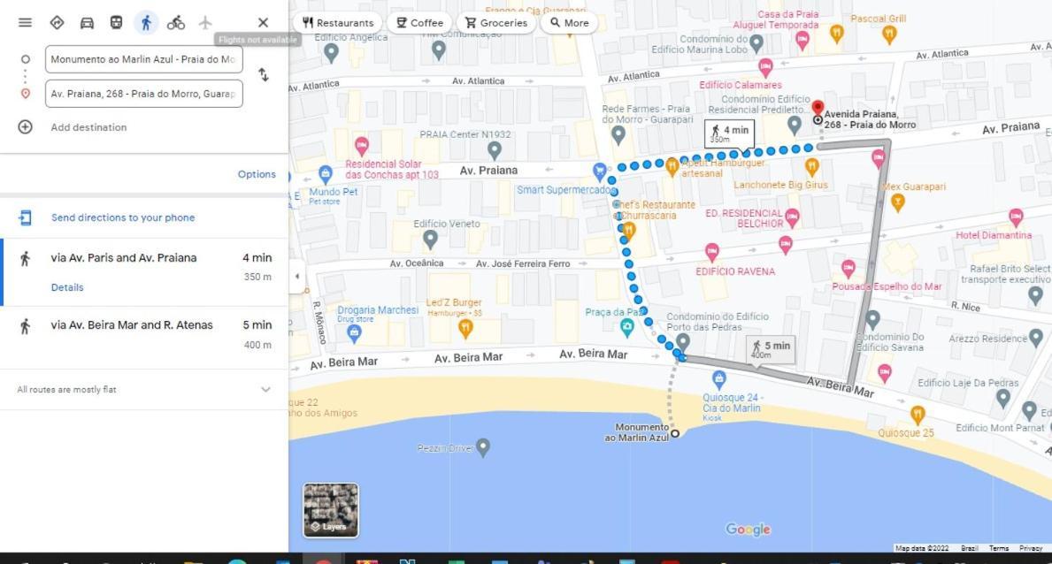 Praia do Morro: Beachfront Suite with Wi-Fi and Covered Parking Guarapari Exterior photo